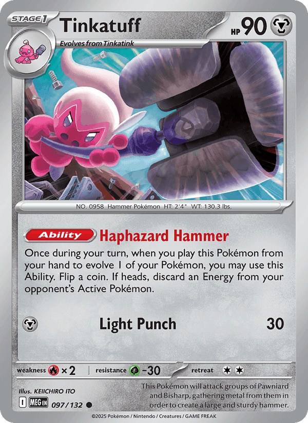 Tinkatuff, card 097 from Mega Evolution