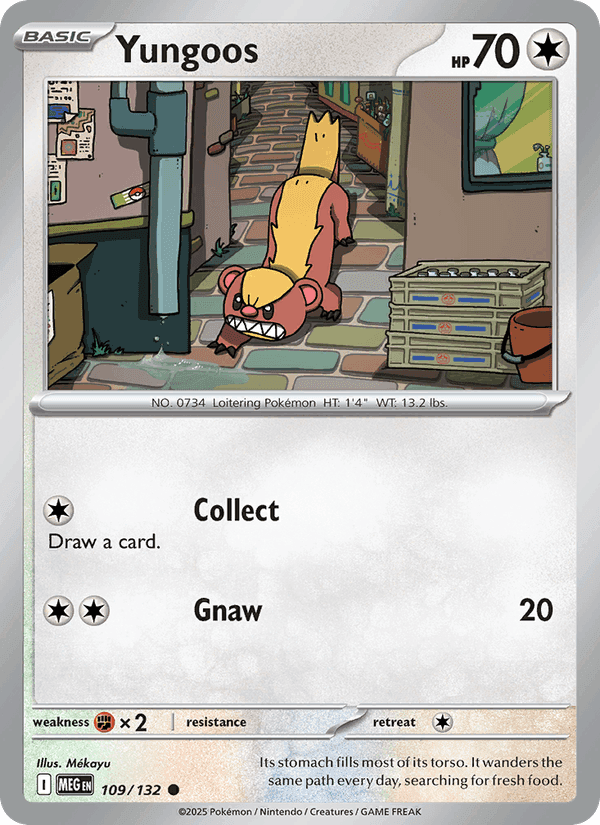 Mega Evolution の 109 番、Yungoos