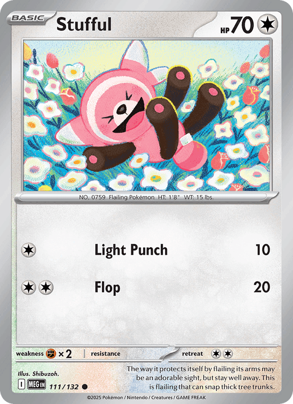 Stufful, card 111 from Mega Evolution