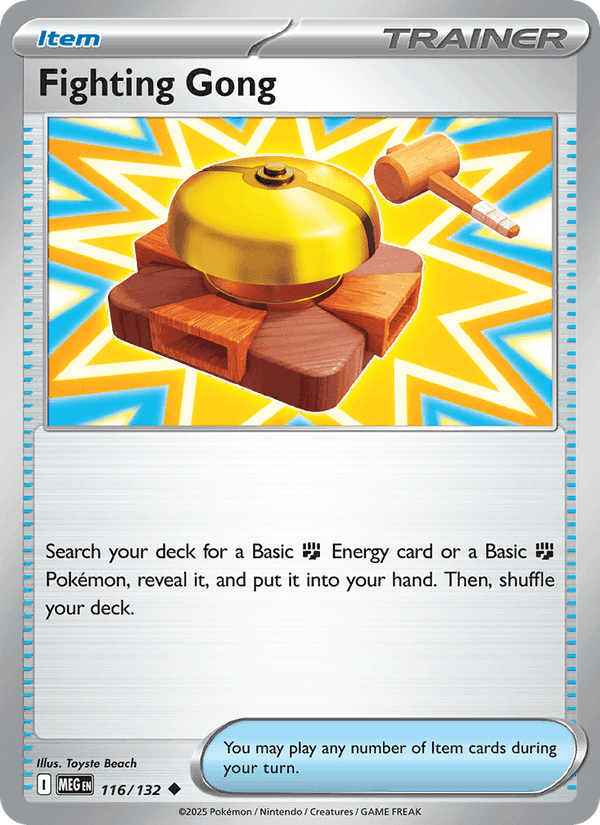 Fighting Gong, card 116 from Mega Evolution