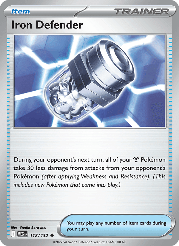 Iron Defender, card 118 from Mega Evolution