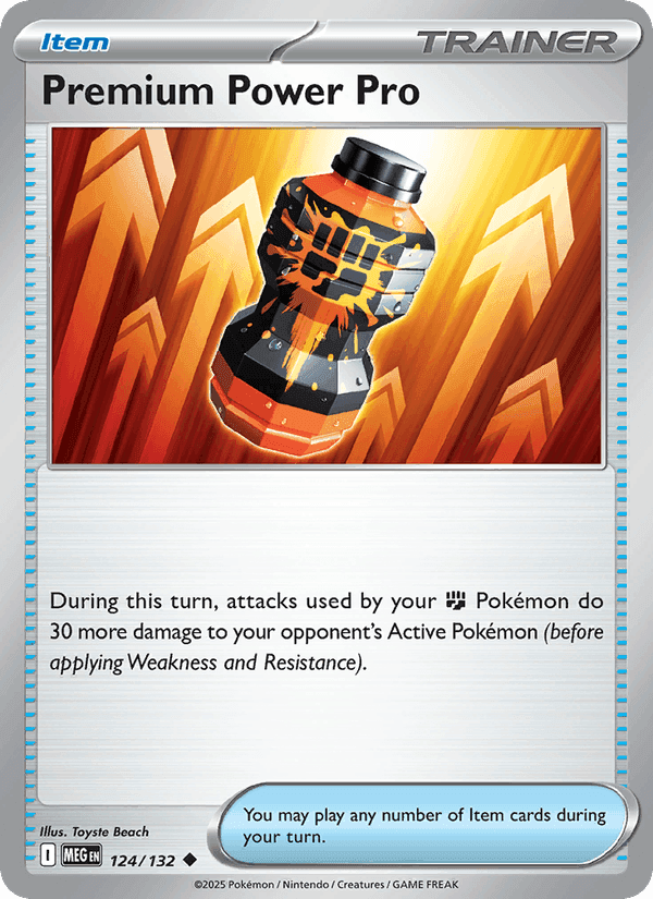 Premium Power Pro, card 124 from Mega Evolution