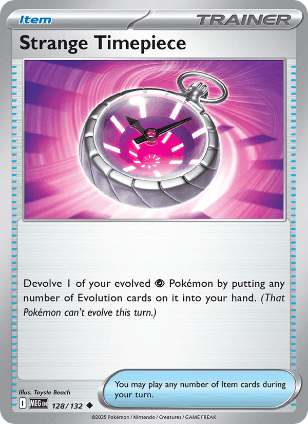 Strange Timepiece, card 128 from Mega Evolution