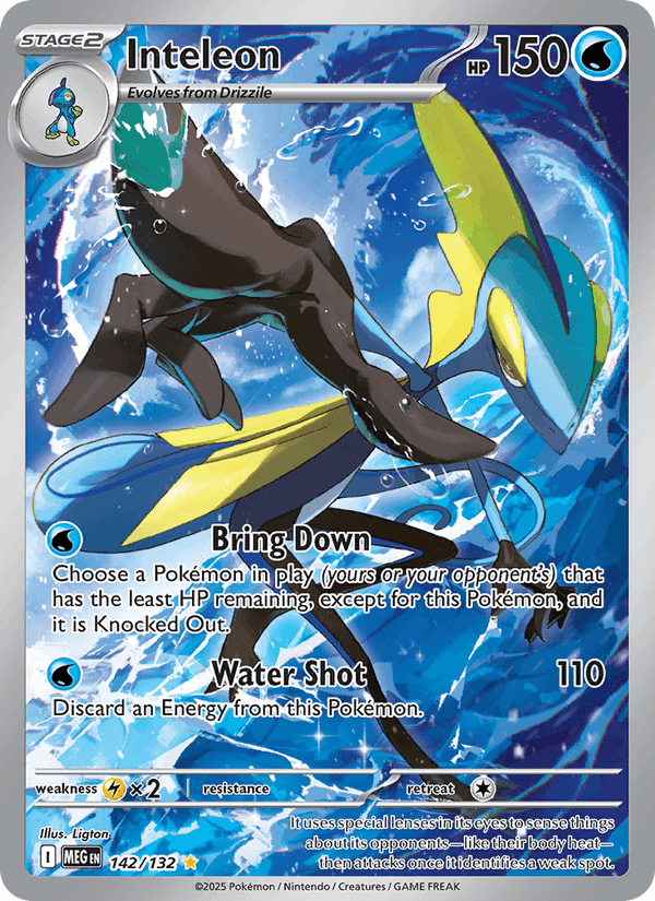 Inteleon, carta 142 de Mega Evolution