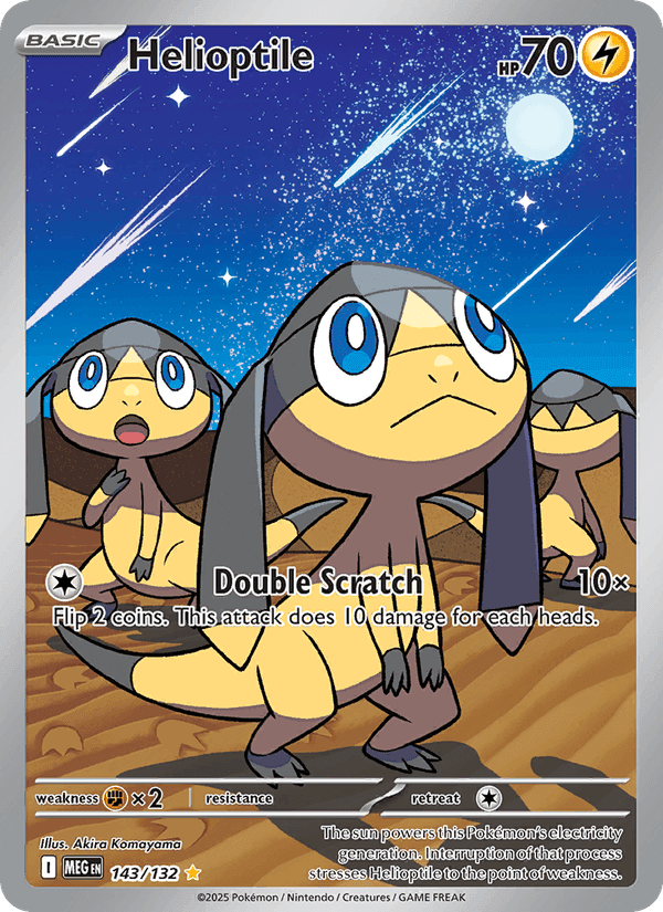 Helioptile, card 143 from Mega Evolution