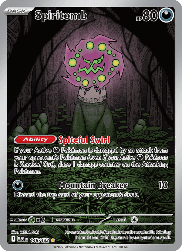 Spiritomb, card 148 from Mega Evolution