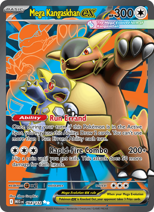 Mega Kangaskhan ex, card 164 from Mega Evolution