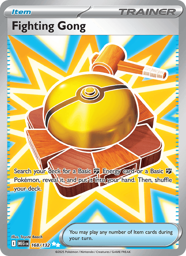 Fighting Gong, card 168 from Mega Evolution