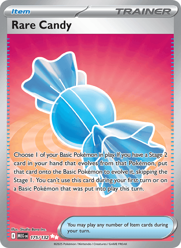 Rare Candy, card 175 from Mega Evolution