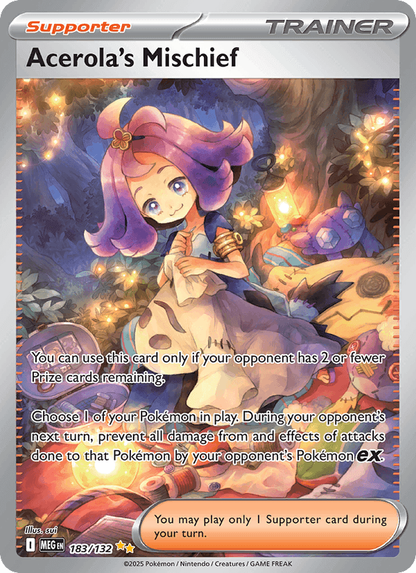 Acerola's Mischief, card 183 from Mega Evolution
