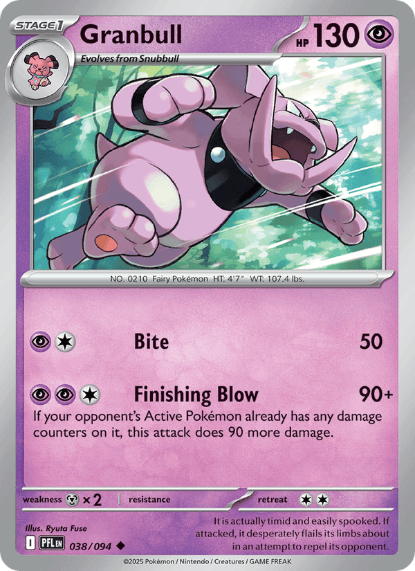 Granbull, card 038 from Phantasmal Flames