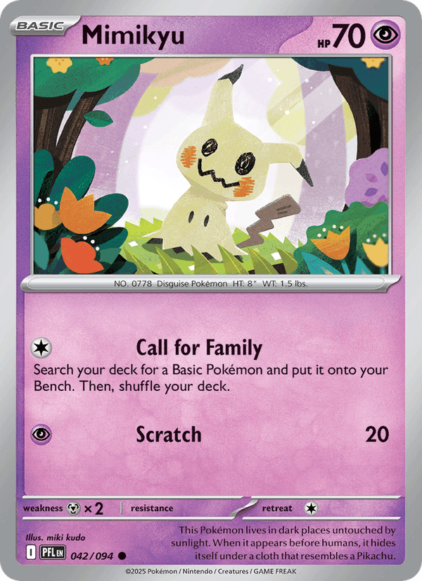 Phantasmal Flames の 042 番、Mimikyu