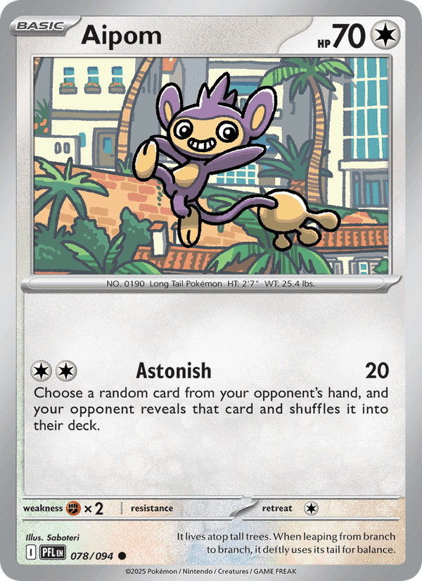 Aipom, card 078 from Phantasmal Flames