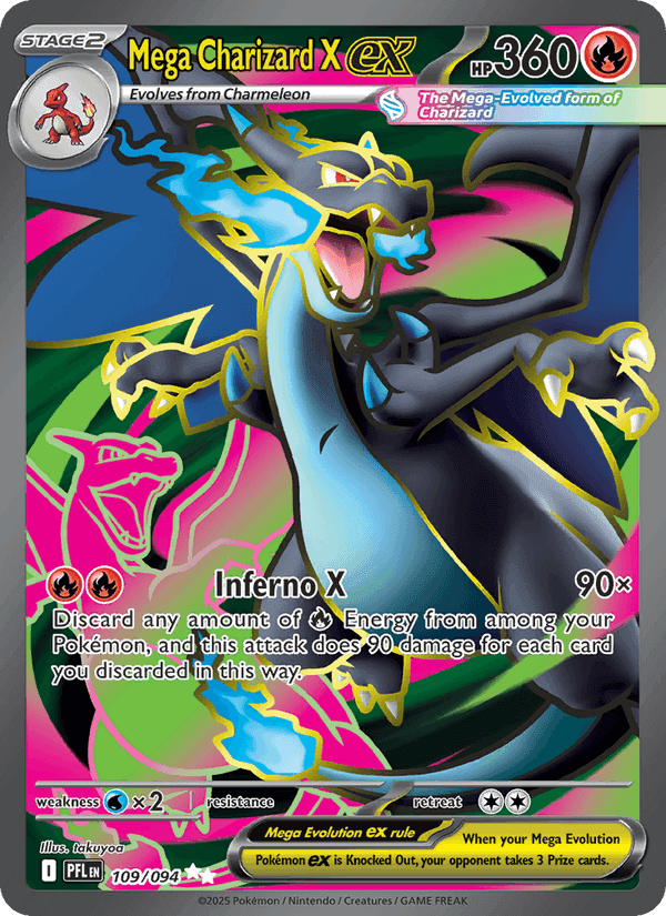 Mega Charizard X ex, carta 109 di Phantasmal Flames