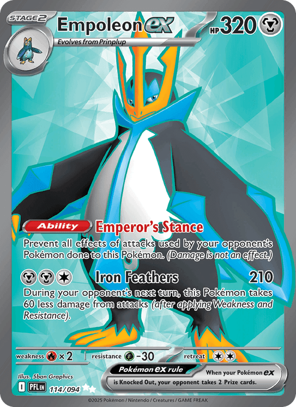 Empoleon ex, card 114 from Phantasmal Flames