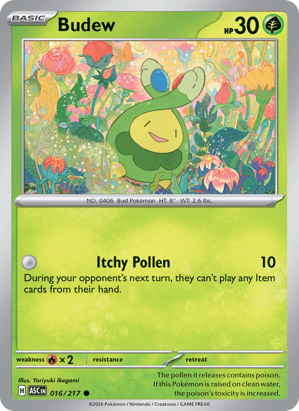 Budew, card 016 from Ascended Heroes