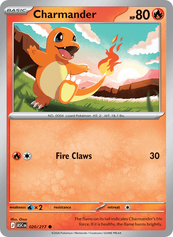 Charmander, card 020 from Ascended Heroes