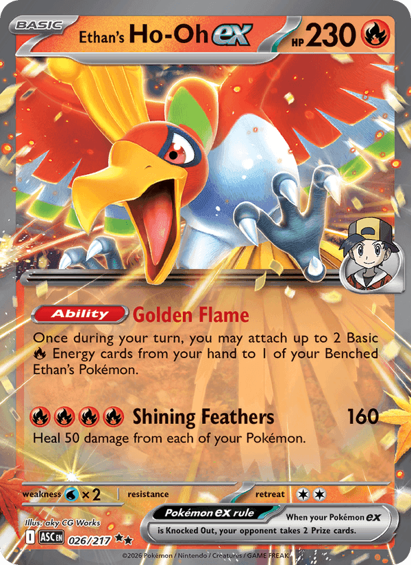 Ascended Heroes の 026 番、Ethan's Ho-Oh ex