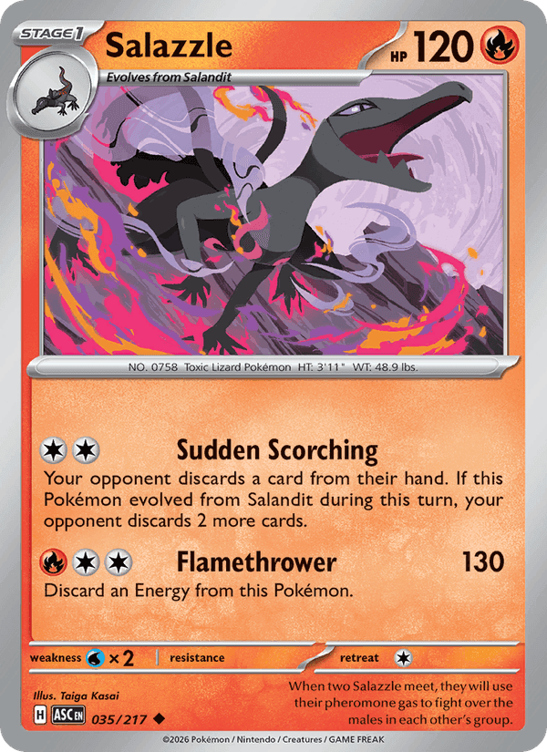 Ascended Heroes の 035 番、Salazzle