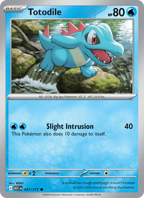 Ascended Heroes の 041 番、Totodile