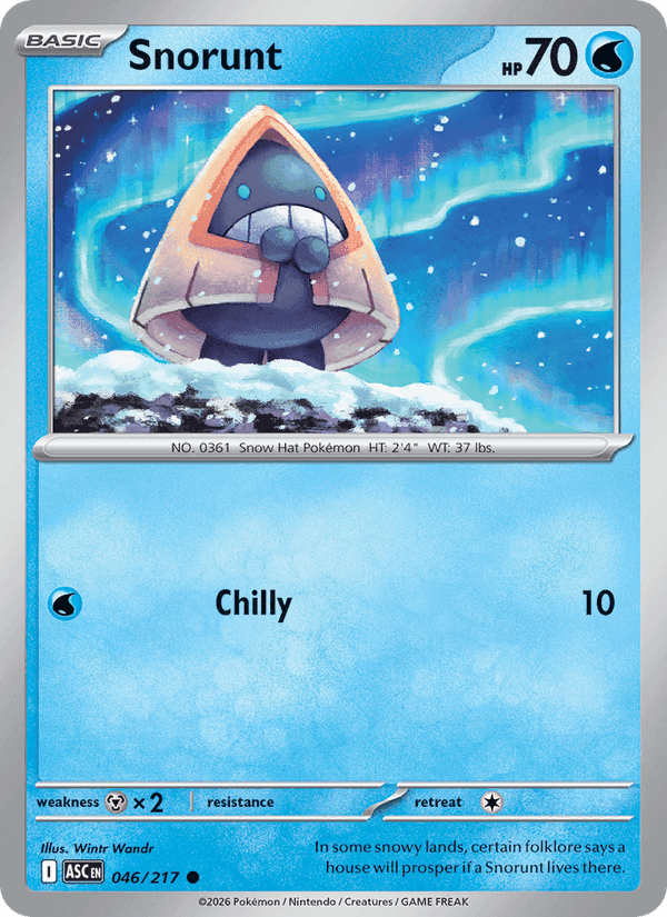 Ascended Heroes の 046 番、Snorunt