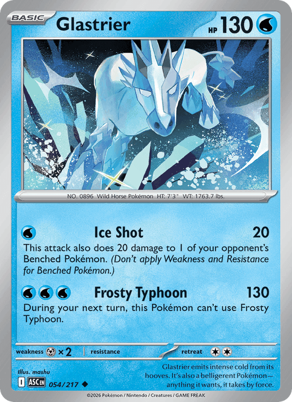 Glastrier, carta 054 di Ascended Heroes