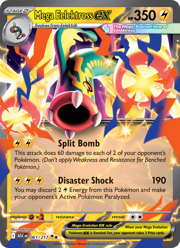 Mega Eelektross ex, card 061 from Ascended Heroes