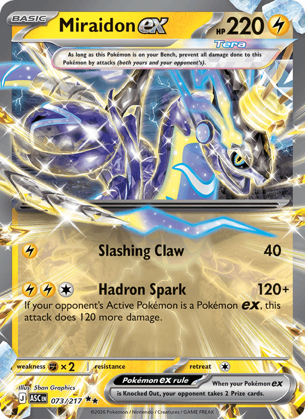 Miraidon ex, card 073 from Ascended Heroes