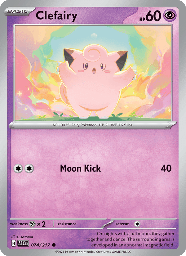 Clefairy, carta 074 di Ascended Heroes
