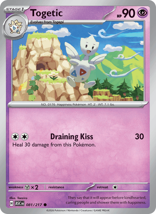 Togetic, card 081 from Ascended Heroes