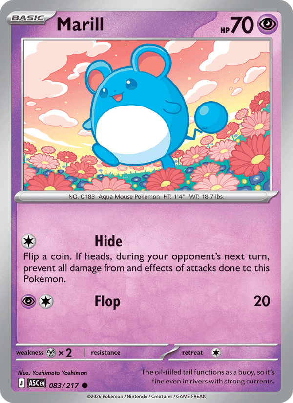 Marill, card 083 from Ascended Heroes