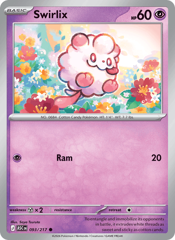 Swirlix, card 093 from Ascended Heroes