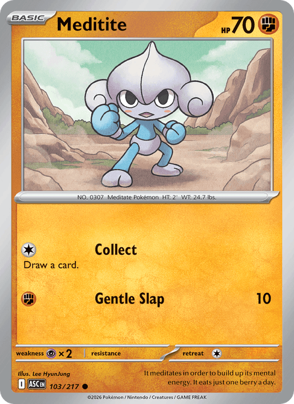 Meditite, card 103 from Ascended Heroes