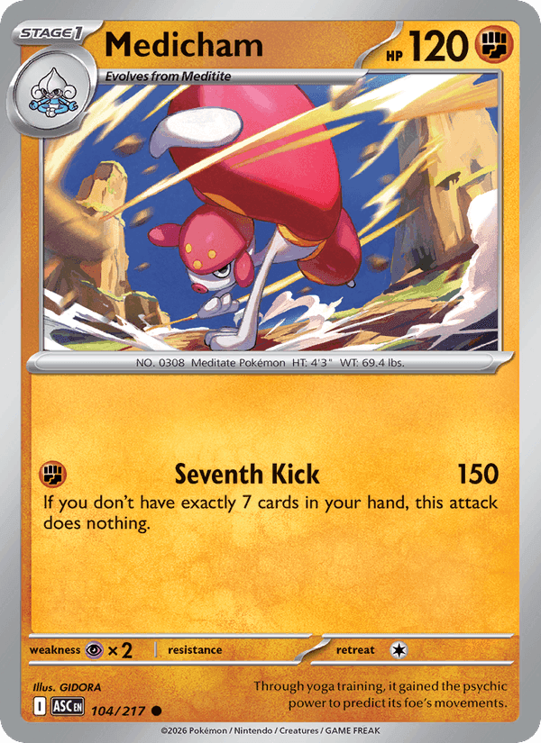 Medicham, card 104 from Ascended Heroes