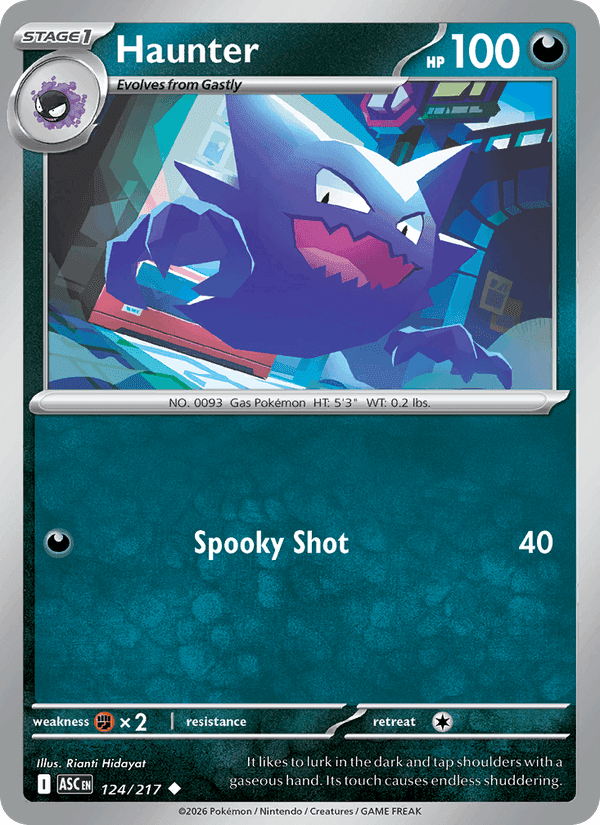 Haunter, card 124 from Ascended Heroes