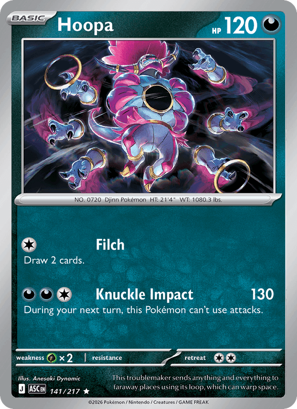 Hoopa, card 141 from Ascended Heroes