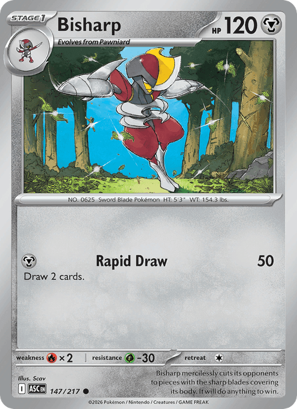 Bisharp, card 147 from Ascended Heroes
