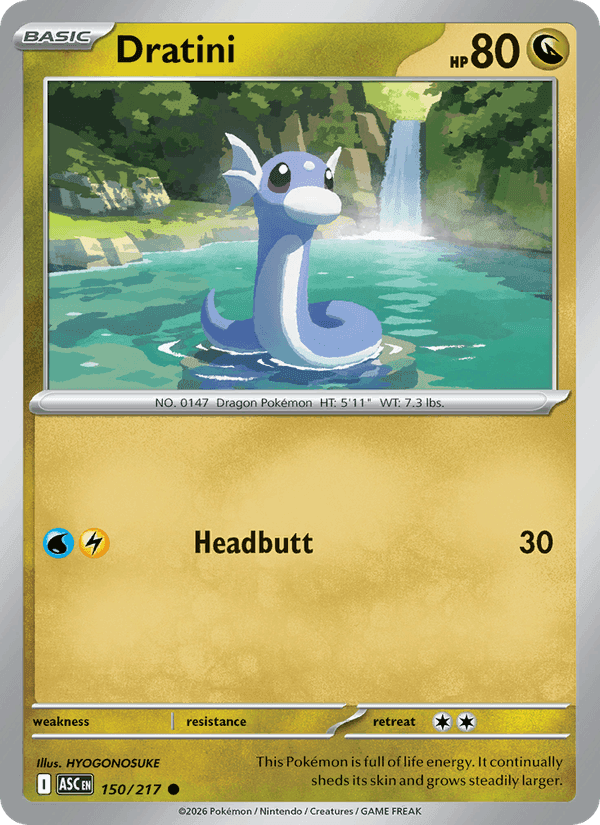 Dratini, card 150 from Ascended Heroes