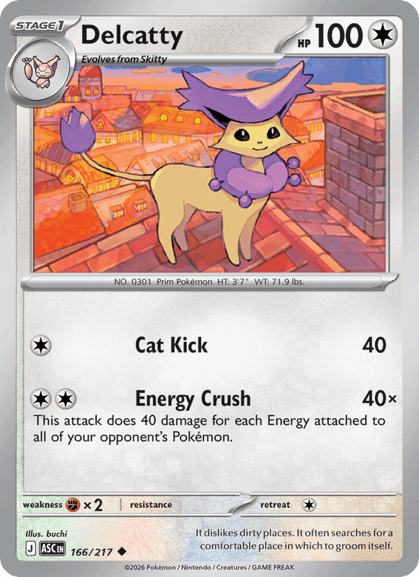 Delcatty, carta 166 di Ascended Heroes