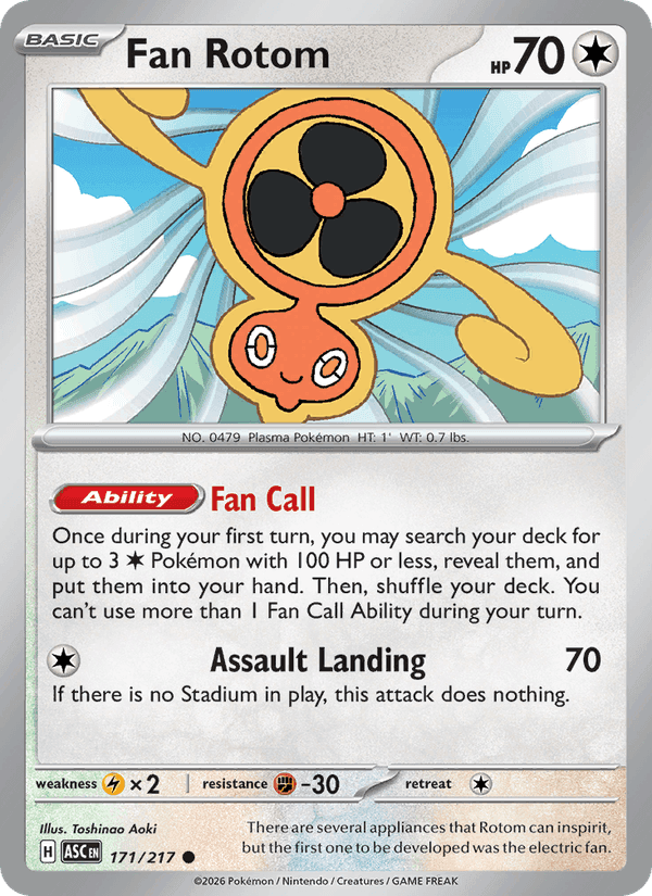 Fan Rotom, card 171 from Ascended Heroes