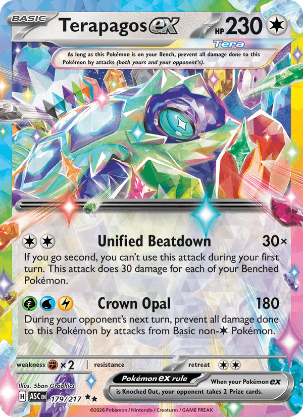 Terapagos ex, card 179 from Ascended Heroes