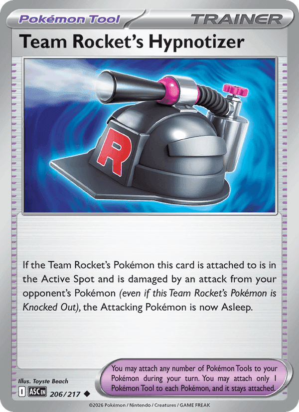 Team Rocket's Hypnotizer, card 206 from Ascended Heroes
