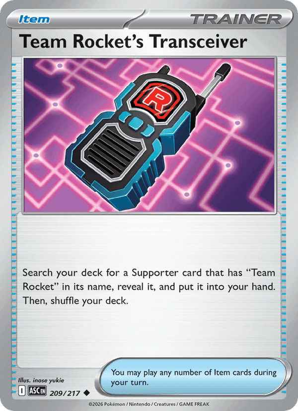 Team Rocket's Transceiver, carta 209 di Ascended Heroes