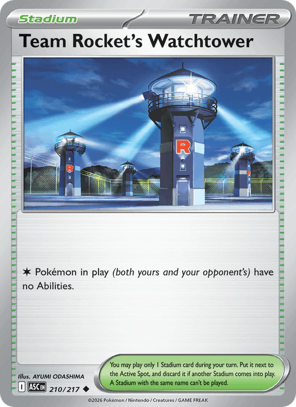 Team Rocket's Watchtower, card 210 from Ascended Heroes