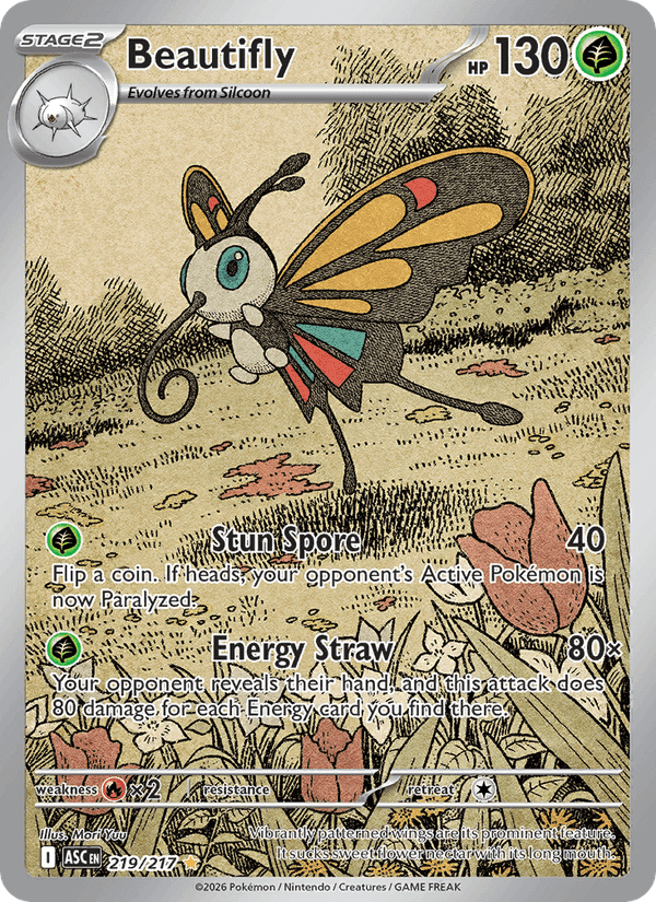 Beautifly, carta 219 di Ascended Heroes