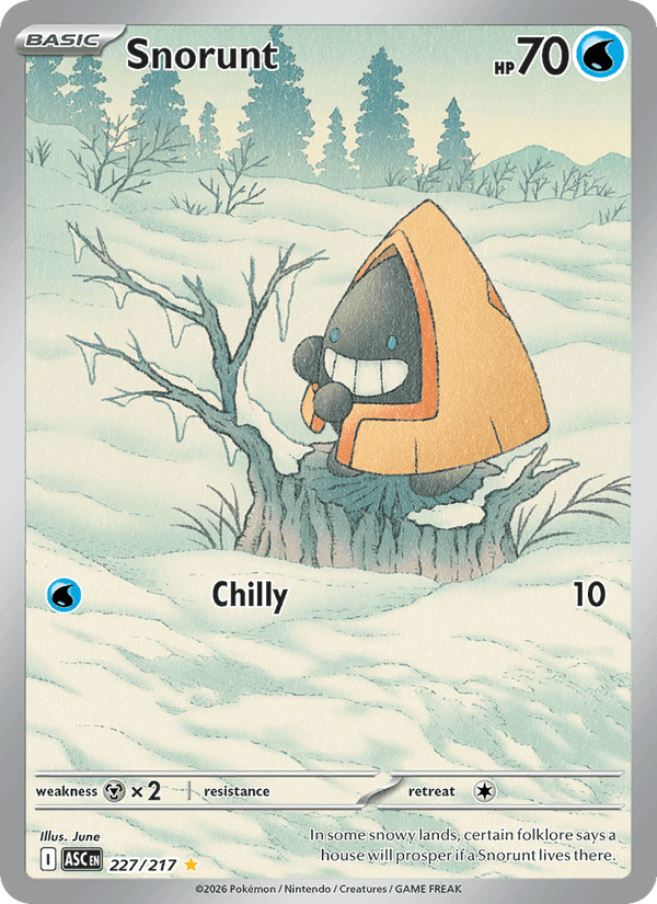 Snorunt, card 227 from Ascended Heroes