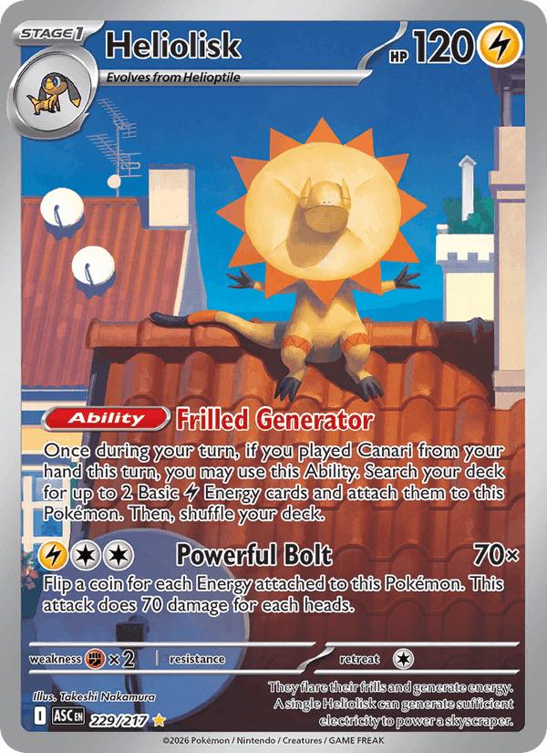 Heliolisk, card 229 from Ascended Heroes