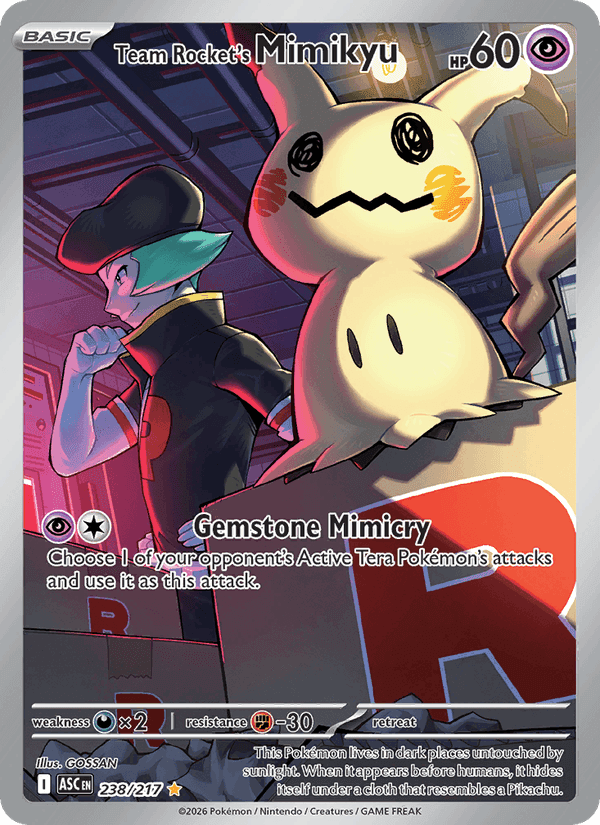 Team Rocket's Mimikyu, carte 238 de Ascended Heroes