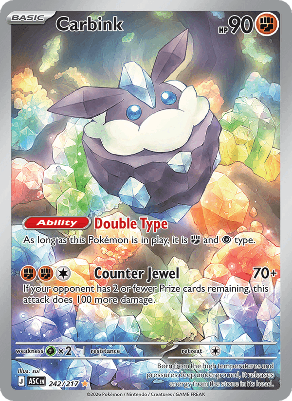 Carbink, card 242 from Ascended Heroes