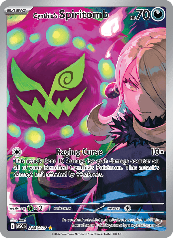 Cynthia's Spiritomb, card 244 from Ascended Heroes